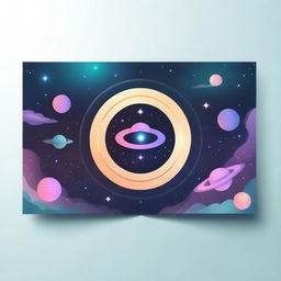 Create a banner design with the word 'COSMOFACTOR' prominently in the centre, enveloped by a cosmic, mysterious, and mystical theme, rendered realistically.