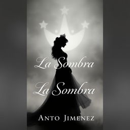 book cover design for a novel titled "La Sombra" by Anto Jimenez