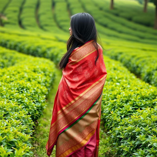 A traditional Assamese dress, featuring the Mekhela Chador