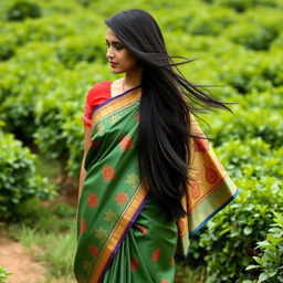 A traditional Assamese dress, featuring the Mekhela Chador