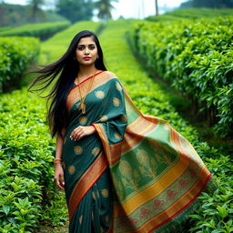 A traditional Assamese dress, featuring the Mekhela Chador