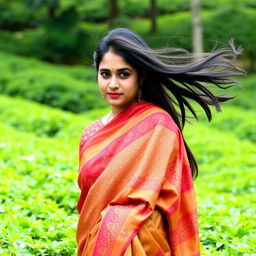 A traditional Assamese dress, featuring the Mekhela Chador