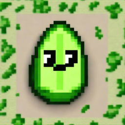 A profile picture merging Minecraft elements with an avocado theme. Include visuals such as a Minecraft avatar shaped like an avocado or an avocado designed in pixel art.