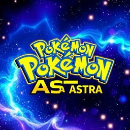 A vibrant and eye-catching YouTube thumbnail featuring the Pokémon logo with a focus on the "Pokémon Astral Crown (Corona Astral)" theme