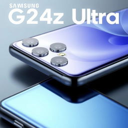 A detailed and realistic image of the Samsung Galaxy S24 Ultra smartphone, showcasing its sleek design and cutting-edge features