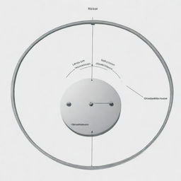 A labeled diagram of a simple loop antenna, highlighting key components like the conductive loop, connector points, and optional capacitor, thereby illustrating the basic functionality and structure of this antenna system.