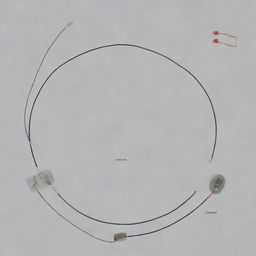 A labeled diagram of a simple loop antenna, highlighting key components like the conductive loop, connector points, and optional capacitor, thereby illustrating the basic functionality and structure of this antenna system.