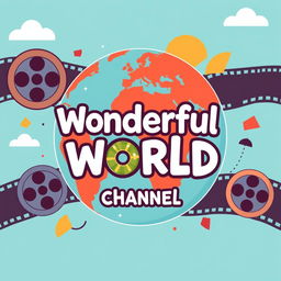 a captivating promotional image for the "Wonderful World Videos Channel