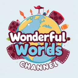 a captivating promotional image for the "Wonderful World Videos Channel