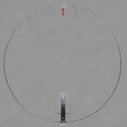 A labeled diagram of a simple loop antenna, highlighting key components like the conductive loop, connector points, and optional capacitor, thereby illustrating the basic functionality and structure of this antenna system.
