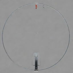 A labeled diagram of a simple loop antenna, highlighting key components like the conductive loop, connector points, and optional capacitor, thereby illustrating the basic functionality and structure of this antenna system.