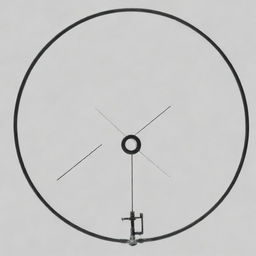 An educational diagram of a simple loop antenna, clearly labeled to highlight its basic structure, key components including the conductive loop, and optional capacitor for tuning.