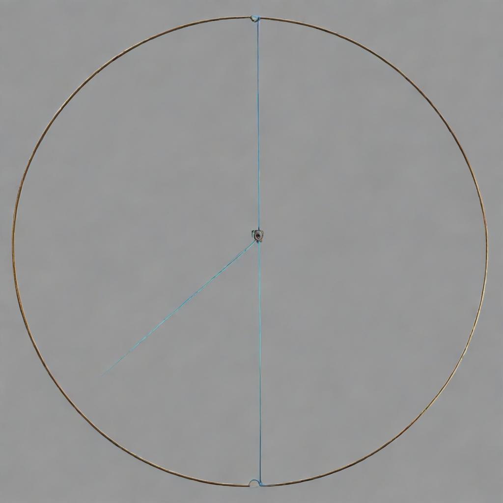 An educational diagram of a simple loop antenna, clearly labeled to highlight its basic structure, key components including the conductive loop, and optional capacitor for tuning.