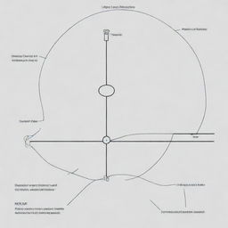 An educational diagram of a simple loop antenna, clearly labeled to highlight its basic structure, key components including the conductive loop, and optional capacitor for tuning.