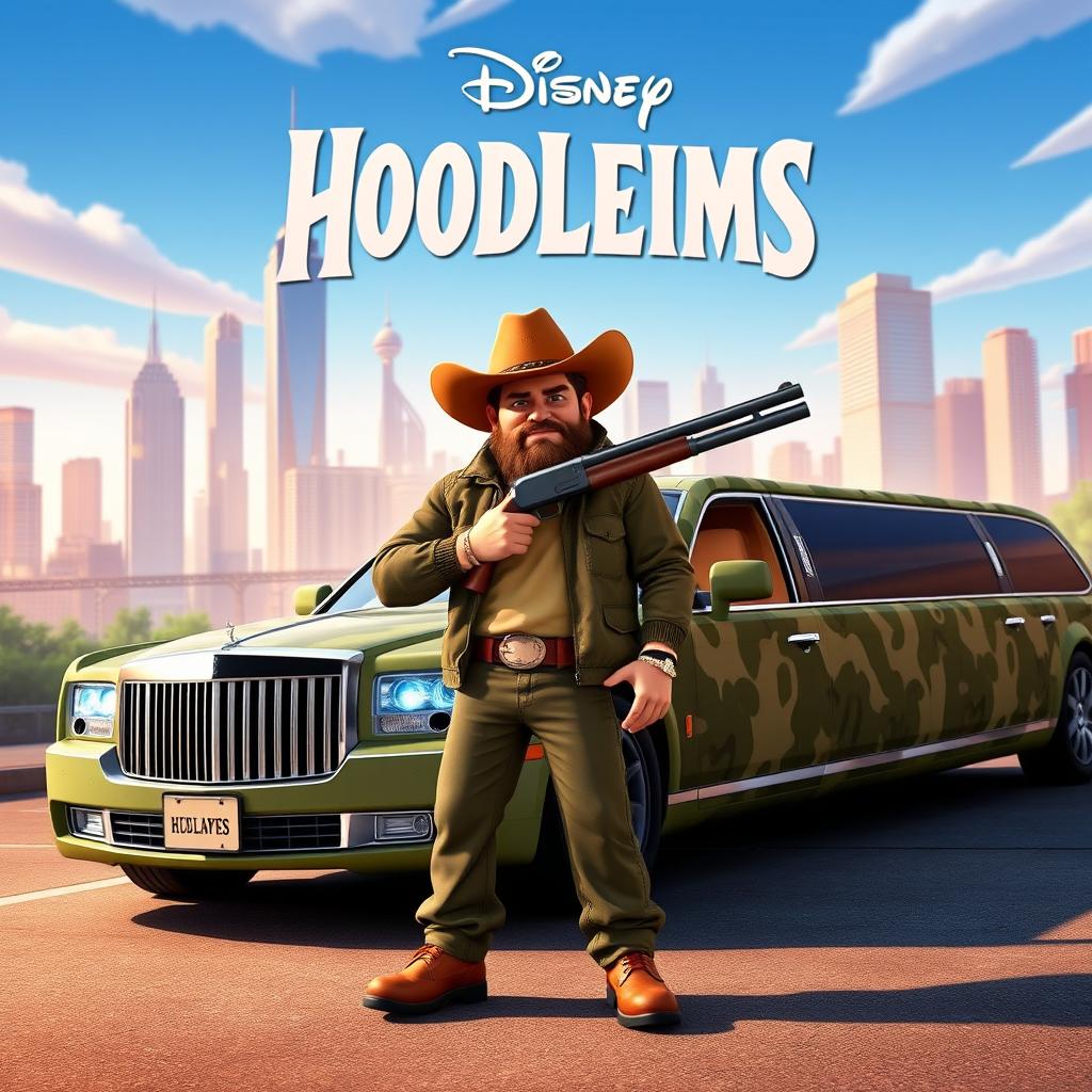 A Disney Pixar-style movie poster for a fictional film titled 'Hoodlems'