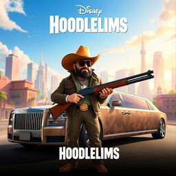 A Disney Pixar-style movie poster for a fictional film titled 'Hoodlems'