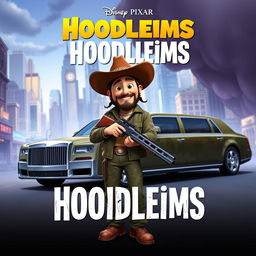 A Disney Pixar-style movie poster for a fictional film titled 'Hoodlems'