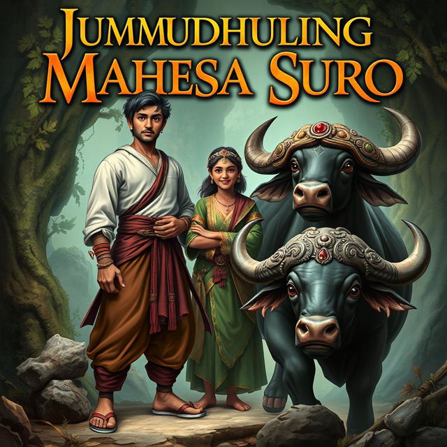 A captivating book cover for the story titled "Jumudhuling Mahesa Suro