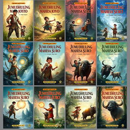 A series of 10 imaginative and diverse book covers for the story titled "Jumudhuling Mahesa Suro