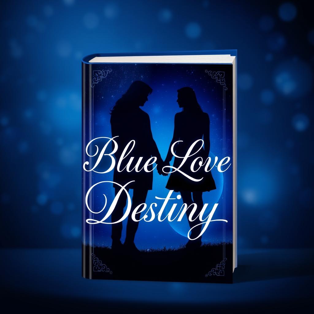 A captivating and extraordinary book cover titled "Blue Love Destiny"