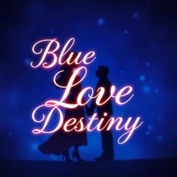 A captivating and extraordinary book cover titled "Blue Love Destiny"