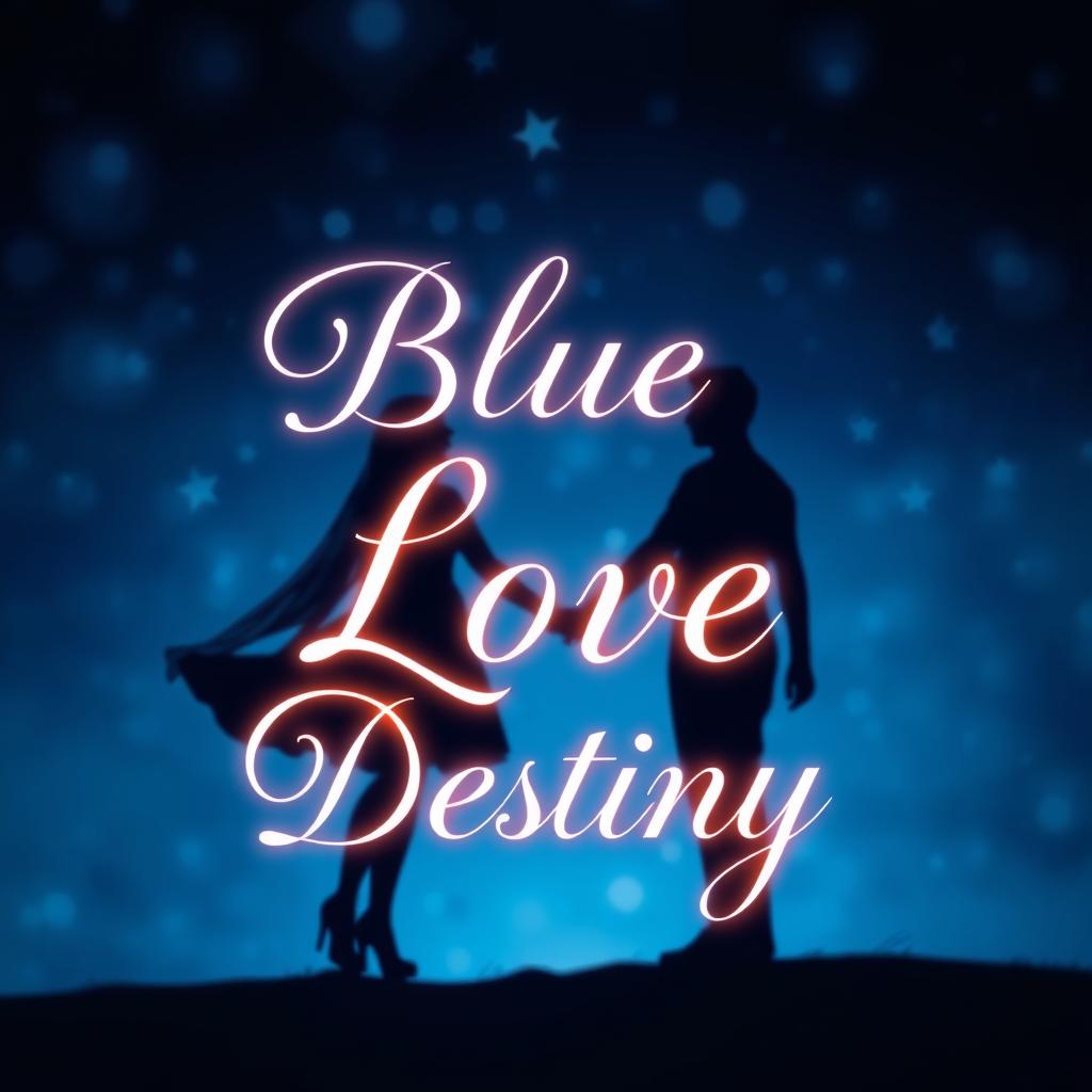 A captivating and extraordinary book cover titled "Blue Love Destiny"