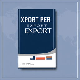 An ebook cover design for an export permit document, featuring a professional and formal theme