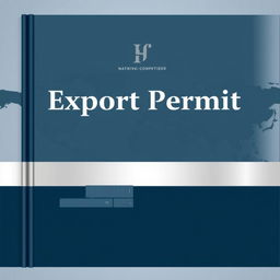 An ebook cover design for an export permit document, featuring a professional and formal theme