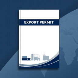 An ebook cover design for an export permit document, featuring a professional and formal theme