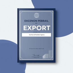 An ebook cover design for an export permit document, featuring a professional and formal theme