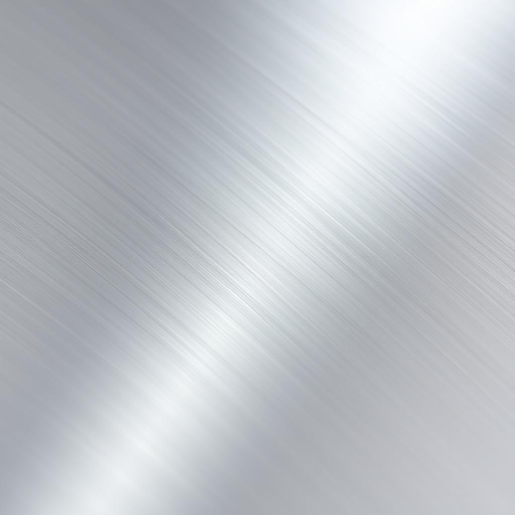 A detailed close-up of a brushed aluminum surface, showcasing the fine texture and subtle metallic shine