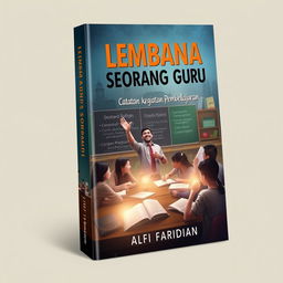 A captivating book cover design for 'Lembana Seorang Guru: Catatan kegiatan Pembelajaran' by Alfi Faridian