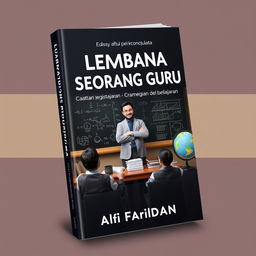 A captivating book cover design for 'Lembana Seorang Guru: Catatan kegiatan Pembelajaran' by Alfi Faridian