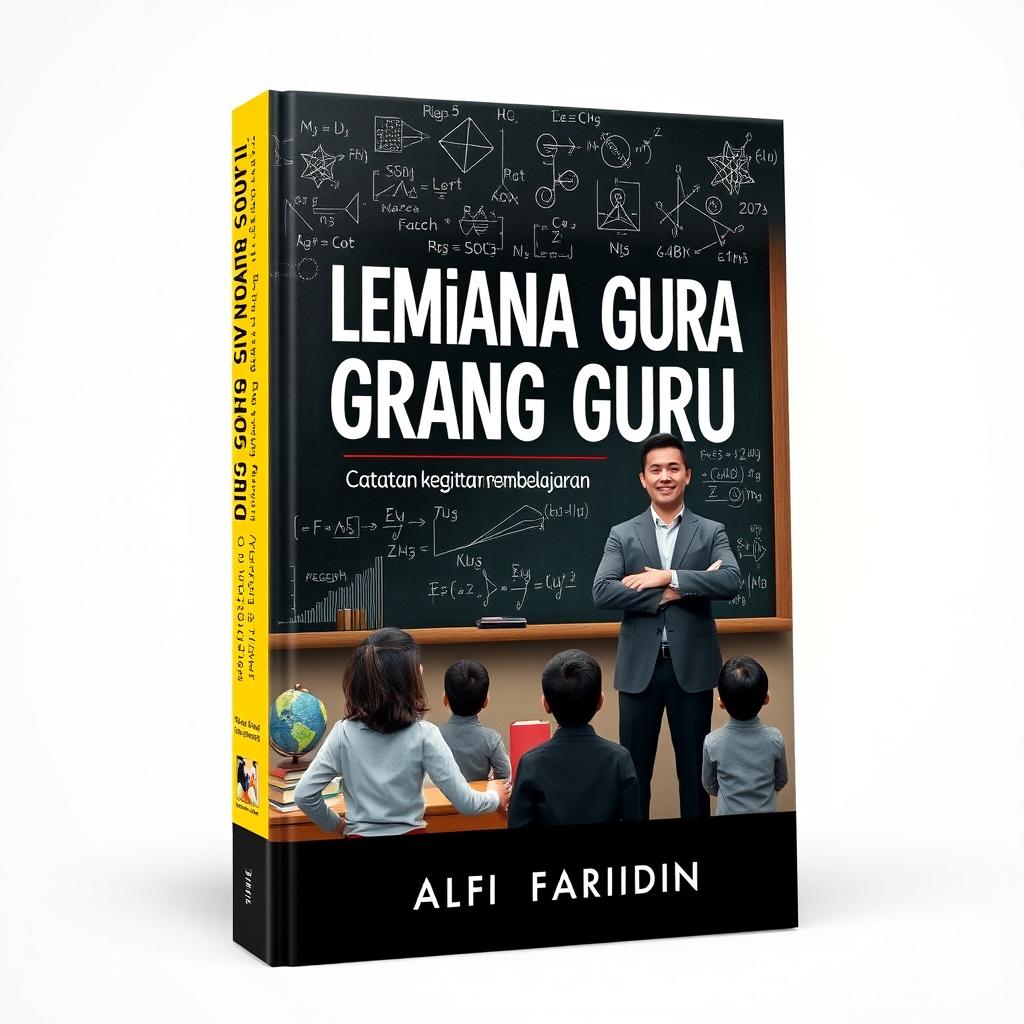 A captivating book cover design for 'Lembana Seorang Guru: Catatan kegiatan Pembelajaran' by Alfi Faridian