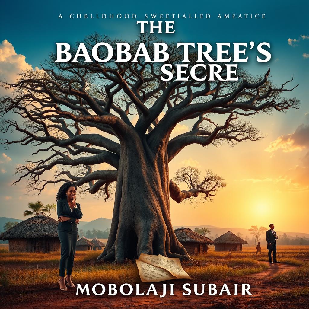 Book cover design for "The Baobab Tree's Secret" by Mobolaji Subair