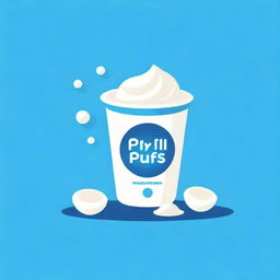 A logo featuring Sam Sulek designed stylishly, placed against a vivid blue background, with a box of protein puffs cereal in the foreground.