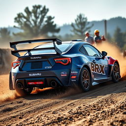 A 2022 Subaru BRZ GT300 rally car, designed for maximum performance and visual impact on challenging tracks