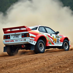 A Toyota Celica T230 GT300 rally car, embodying the spirit of rally racing