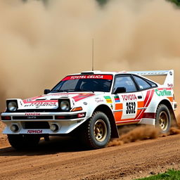 A Toyota Celica T230 GT300 rally car, embodying the spirit of rally racing