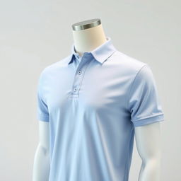 A classic, comfortable polo t-shirt with a neatly folded collar and subtle buttons, made from breathable cotton material