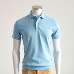 A classic, comfortable polo t-shirt with a neatly folded collar and subtle buttons, made from breathable cotton material