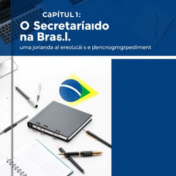 A professional and realistic cover for a book titled 'Capítulo 1: O Secretariado no Brasil: Uma Jornada de Evolução e Reconhecimento'