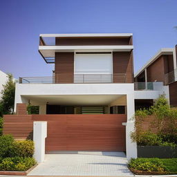 A 10 Marla double storey house showcasing spacious, elegant design with a modern architectural twist.