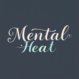 The phrase 'Mental Health' written in an elegant, calligraphic style, with sophisticated flowing curves and gentle gradients