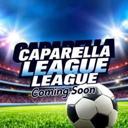 A promotional poster featuring the text "Caparrella League" in large, bold, dynamic typography