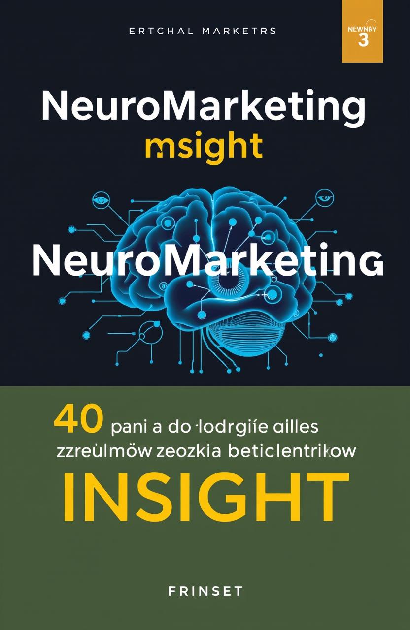 A book cover design for 'NeuroMarketing Insight - 40 dni do głębszego zrozumienia klientów', aimed at professional marketers