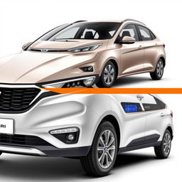 A facelifted Tata car model showcasing modern design enhancements and sleek aesthetics