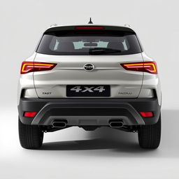 Rear view of a facelifted Tata 4x4 car crafted on a saloon design, highlighting the blend of off-road capability with sleek saloon elegance