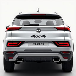 Rear view of a facelifted Tata 4x4 car crafted on a saloon design, highlighting the blend of off-road capability with sleek saloon elegance