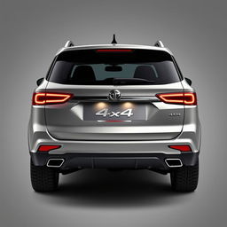 Rear view of a facelifted Tata 4x4 car crafted on a saloon design, highlighting the blend of off-road capability with sleek saloon elegance